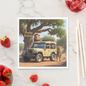 サファリ誕生日 スタンダードランチョンナプキン (インサイチュ)