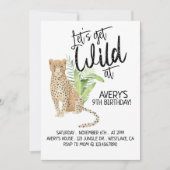 サファリ誕生日、野生を取得しよう、任意の年齢 招待状 (正面)