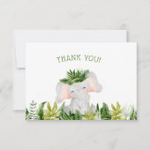 サファリ象ありがとう サンキューカード (正面)