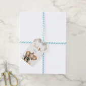 サファリ象かわいい動物の赤ちゃんシャワーありがとう ギフトタグ (より糸付き)