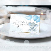 サファリ象の折り畳みサンキューカード赤ちゃんシャワー サンキューカード