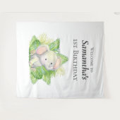 サファリ象の背景 タペストリー (正面(横))