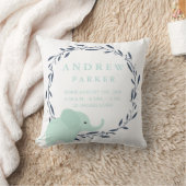 サファリ象の誕生の発表Statsの枕 クッション (ブランケット)