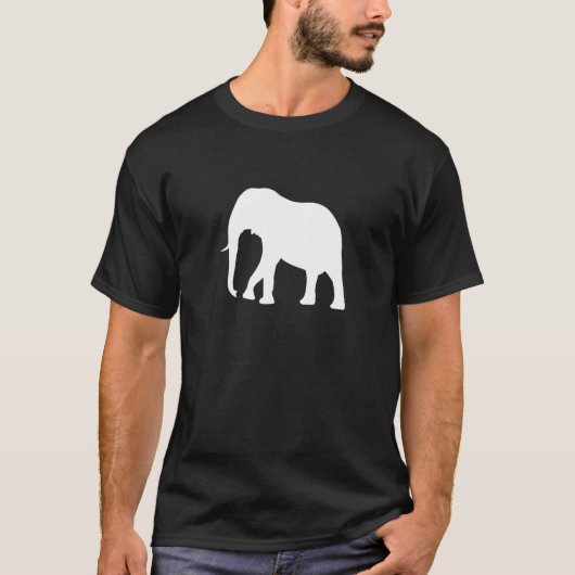 サファリ象アフリカ野生動物 Tシャツ (正面)