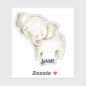 サファリ象パーソナライズされた シール (シート)