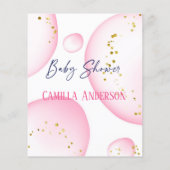 サファリ象ユーカリ赤ちゃんシャワーゲーム チラシ (裏面)