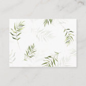 サファリ赤ちゃんシャワーおむつラッフルカード エンクロージャーカード (裏面)