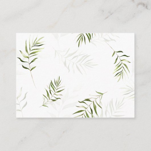 サファリ赤ちゃんシャワーおむつラッフルカード エンクロージャーカード (裏面)