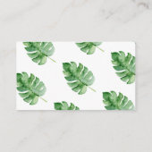 サファリ赤ちゃんシャワーおむつラッフルカード エンクロージャーカード (裏面)