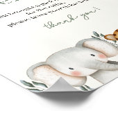 サファリ赤ちゃんシャワーおむつラッフルサイン ポスター (角)