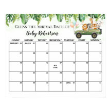 サファリ赤ちゃんシャワージャングル推定期日カレンダー