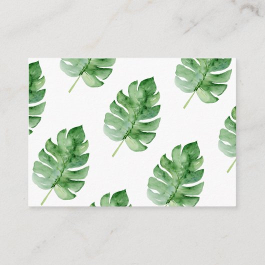 サファリ赤ちゃんシャワーブックリクエストエンクロージャカード エンクロージャーカード (裏面)