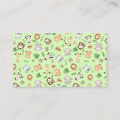 サファリ赤ちゃんシャワーブックリクエストエンクロージャカード 名刺 (裏面)