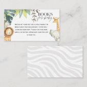 サファリ赤ちゃんシャワーベビー挿入カード エンクロージャーカード (正面/裏面)