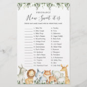 サファリ赤ちゃんシャワー妊娠どのように甘いゲーム (正面)