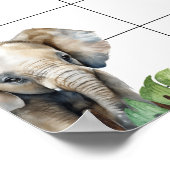 サファリ赤ちゃんシャワー推定期日カレンダーポスター ポスター (角)