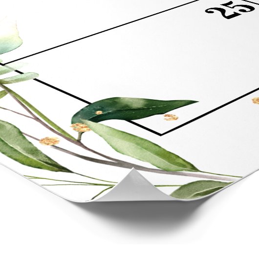 サファリ赤ちゃんシャワー推定期日カレンダーポスター ポスター (角)