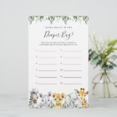 サファリ赤ちゃんシャワー推測おむつバッグ (スタンド正面)