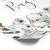 サファリ赤ちゃんシャワー推測バッグゲームの内容 ポスター (角)