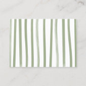 サファリ赤ちゃんシャワー物干しおむつラッフルカード 名刺 (裏面)