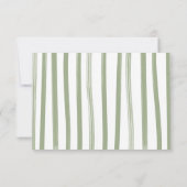 サファリ赤ちゃんシャワー物干しおむつラッフルカード 招待状 (裏面)