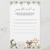 サファリ赤ちゃんシャワー甘い混乱ゲームを推測 (正面)