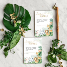 サファリ赤ちゃん動物ベビシャワーおむつラッフル