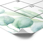 サファリ野生の赤ちゃんシャワー推定期日カレンダー ポスター (角)