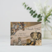 サファリ野生動物ありがとう 案内ポストカード (スタンド正面)