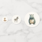 サファリ野生動物かわいい動物の赤ちゃんシャワー コンフェッティ (正面)