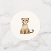 サファリ野生動物かわいい動物の赤ちゃんシャワー コンフェッティ (スモール正面)