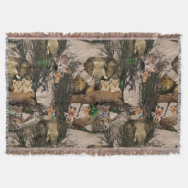 サファリ野生動物の目的地の繰り返しパターン スローブランケット