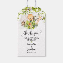 サファリ野生動物の赤ちゃんシャワーのお気に入り ギフトタグ