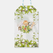 サファリ野生動物の赤ちゃんシャワーのお気に入り ギフトタグ (裏面)