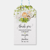 サファリ野生動物の赤ちゃんシャワーのお気に入り ギフトタグ (正面)