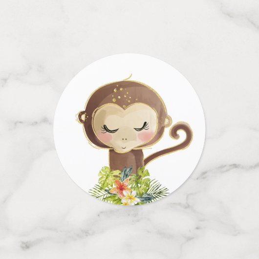 サファリ野生動物園の赤ん坊の動物の赤ちゃんシャワー コンフェッティ (スモール正面)