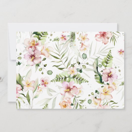 サファリ野生動物養子縁組の証明書 招待状 (裏面)