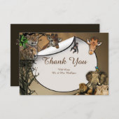 サファリ野生生物サンキューカード サンキューカード (正面/裏面)