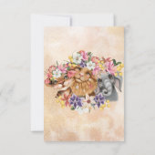 サファリ風の赤ちゃんシャワーの招待金ゴールド サンキューカード (裏面)