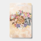 サファリ風の赤ちゃんシャワーの招待金ゴールド バッジ (裏面)