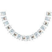 サファリ風の赤ちゃんシャワー招待ブルー バンティングフラッグ (全)