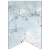 サファリ風の赤ちゃんシャワー招待ブルー バンティングフラッグ (第1の旗)