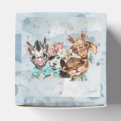 サファリ風の赤ちゃんシャワー招待ブルー フェイバーボックス (上部)