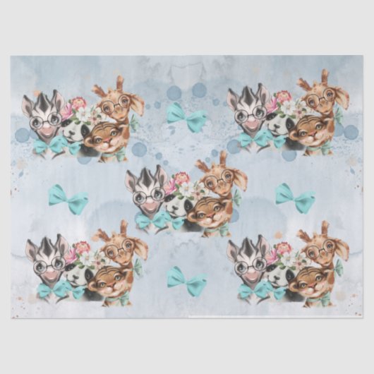 サファリ風の赤ちゃんシャワー 薄葉紙 (正面)