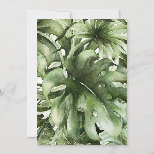 サファリ風ベビーシャワー男の赤ちゃんシャワー 招待状 (裏面)