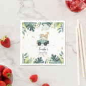 サファリ風ベビーシャワー紙ナプキンドライブ スタンダードカクテルナプキン (インサイチュ)