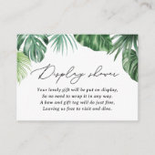 サファリ風ベビーシャワー緑のディスプレイシャワー エンクロージャーカード (正面)