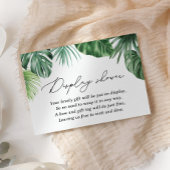 サファリ風ベビーシャワー緑のディスプレイシャワー エンクロージャーカード