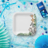 サファリ風ベビーシャワー ペーパープレート (パーティー)