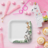 サファリ風ベビーシャワー ペーパープレート (パーティー)